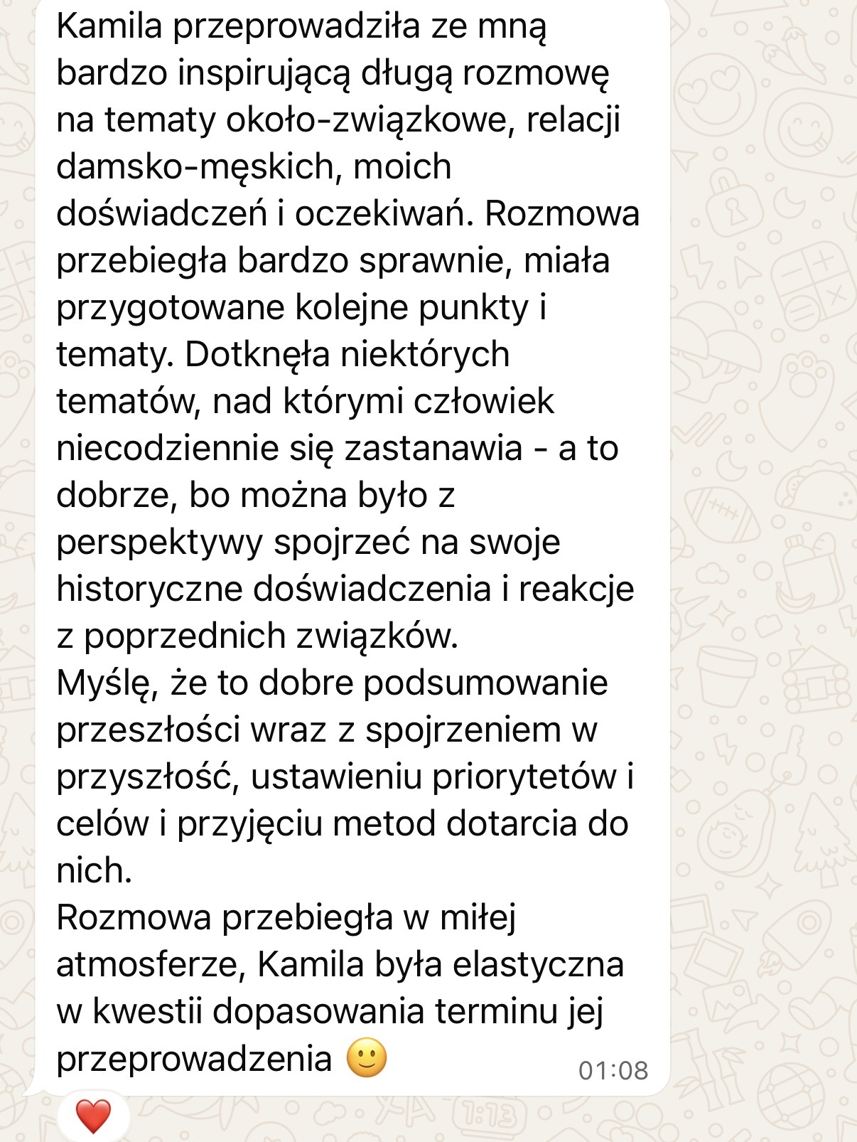 Opinia uczestnika rozmowy