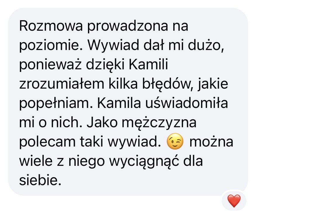 Opinia uczestnika rozmowy