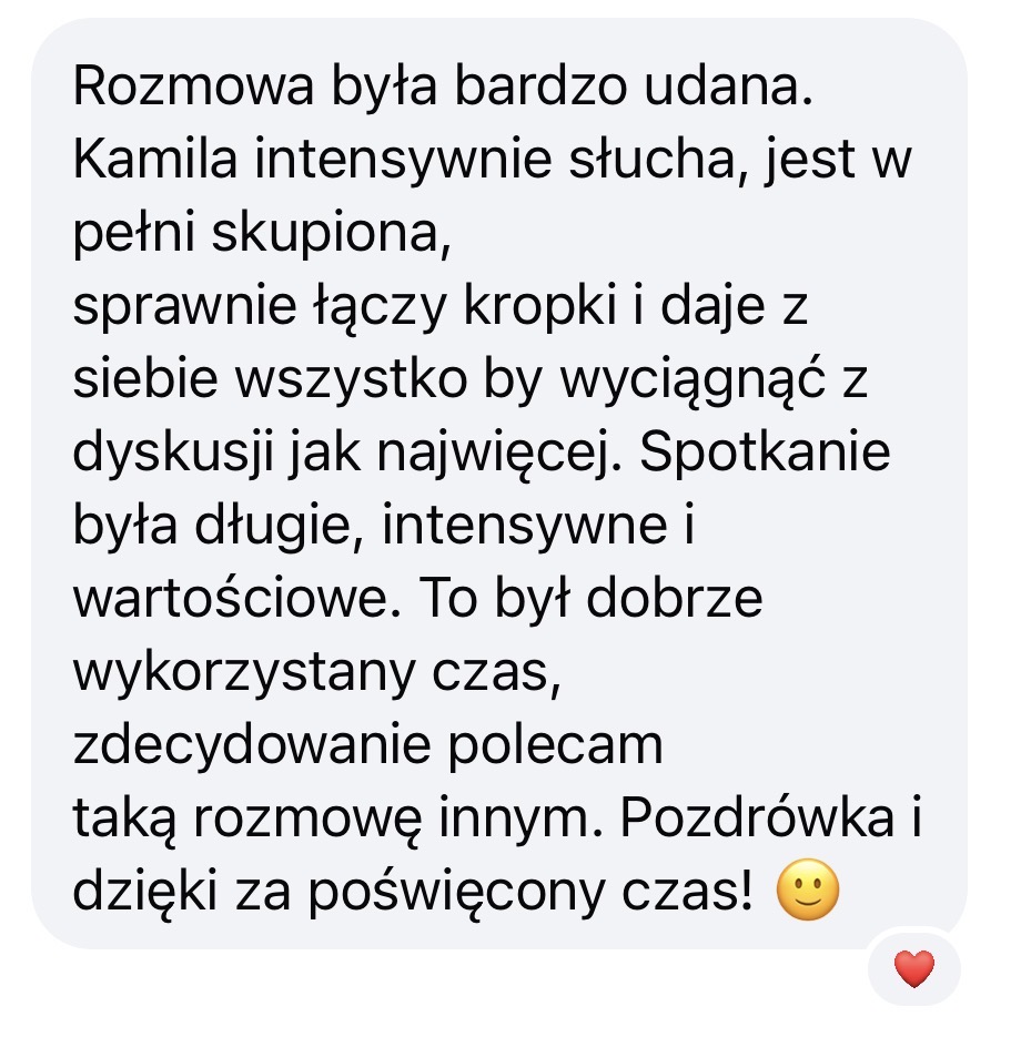 Opinia uczestnika rozmowy
