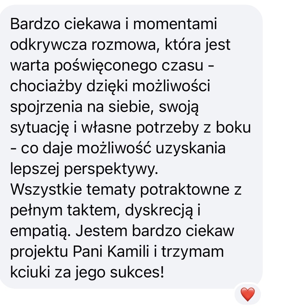 Opinia uczestnika rozmowy